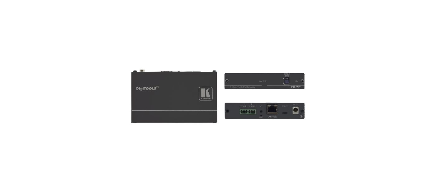 Kramer FC-7P 2-Port Multi-Function GPIO/Relay PoE Control Gateway product image