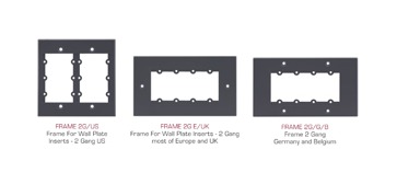 Kramer FRAME-2G Frame for Wall Plate Inserts - 2 Gang