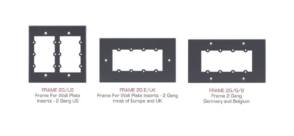 Kramer FRAME-2G Frame for Wall Plate Inserts - 2 Gang product image