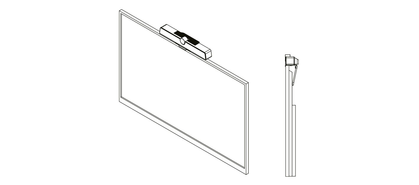 Kramer K-BAR-CAMERA-BRACKET Camera (Sound Bar) Bracket - view 2
