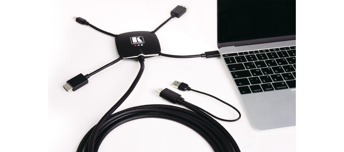 Kramer K-SPIDER Active Multi-Format Input (M) to HDMI Output (M) Adapter Cable - view 2
