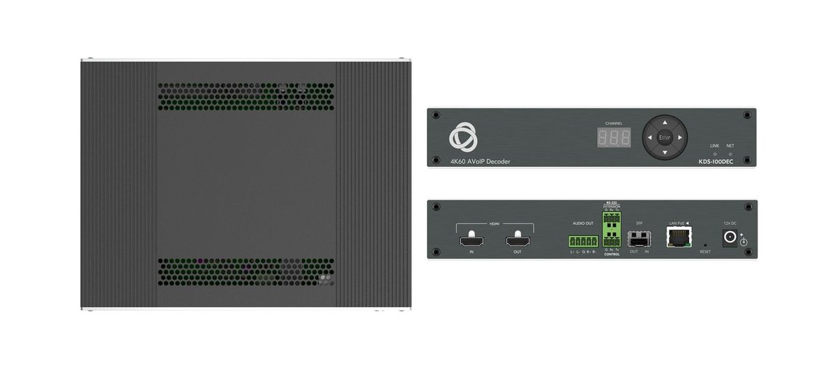 Kramer KDS-100DEC-U Open-Standard 4K AVoIP Decoder with Ultra-Low Latency - view 2