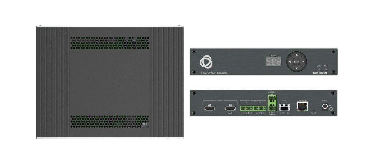 Kramer KDS-100EN-U Open-Standard 4K AVoIP Encoder with Ultra-Low Latency & Dual Streaming - view 2