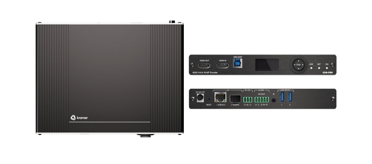 Kramer KDS-17EN KDS 17EN 4K60 4:4:4 AVoIP Encoder with Dante