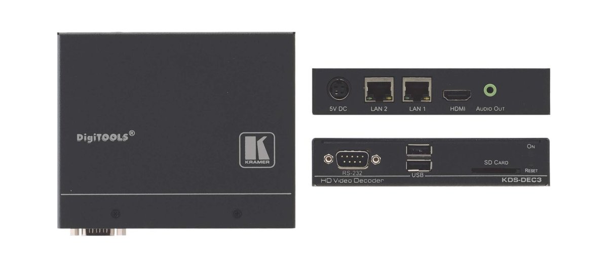 Kramer KDS-DEC3 H.264 HD Audio/Video Decoder product image