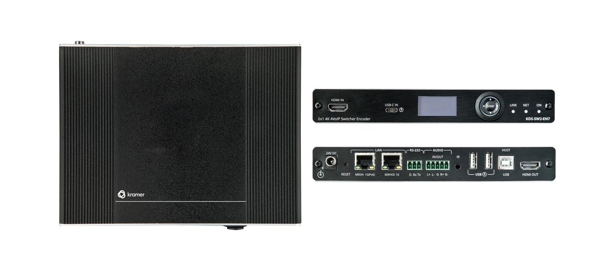 Kramer KDS-SW2-EN7 4K AVoIP Encoder Switcher