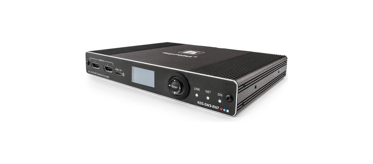 Kramer KDS-SW3-EN7 4K AVoIP Encoder Switcher with Dante over 1GbE - view 2