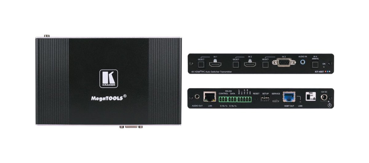 Kramer KIT-400 4K Auto-Switcher/Scaler Kit over Long-Reach HDBaseT - view 2