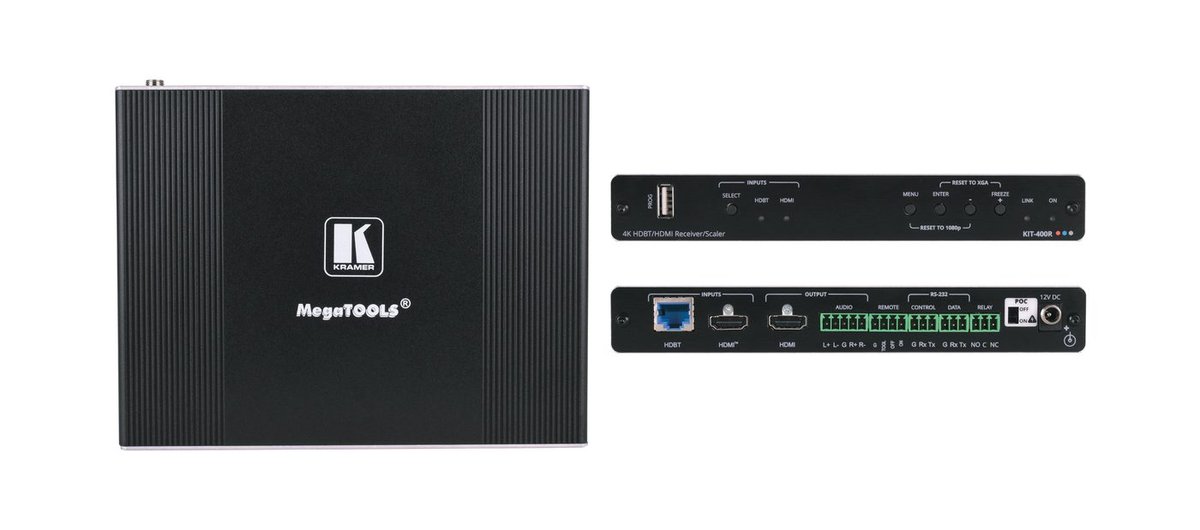 Kramer KIT-400 4K Auto-Switcher/Scaler Kit over Long-Reach HDBaseT - view 4