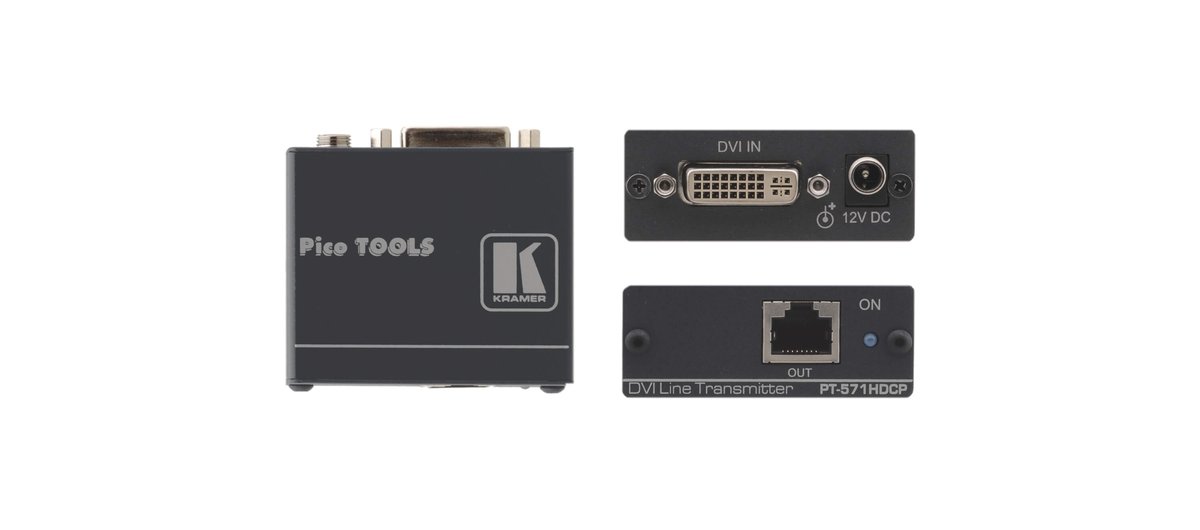 Kramer PT-571HDCP DVI HDCP 2.2 Compact Transmitter over PoC Long-Reach DGKat