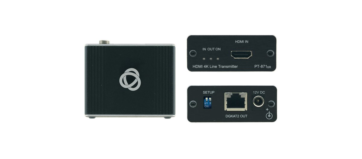 Kramer PT-871/2XR-KIT 4K HDR HDMI Compact PoC Extender Kit over Long-Reach DGKat 2.0