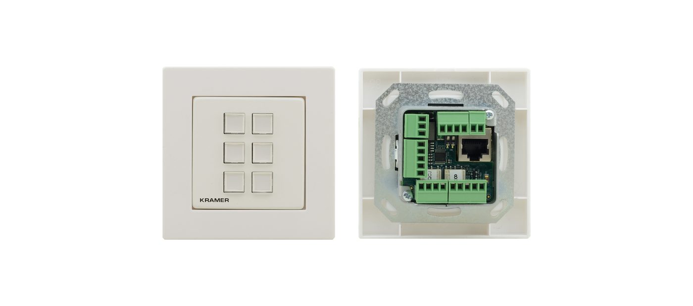 Kramer RC-306 6-Button PoE and I/O Control Keypad (EU, UK, US) - view 2