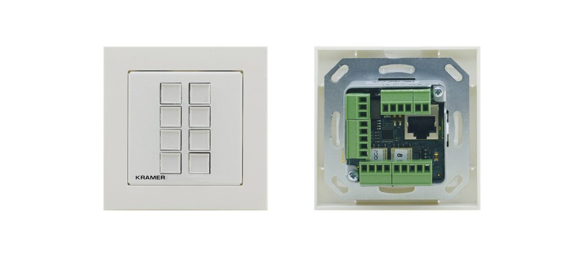 Kramer RC-308 8-Button PoE and I/O Control Keypad (EU, UK, US) - view 2