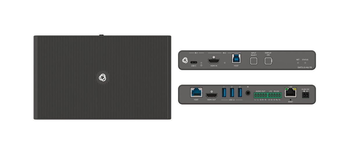 Kramer SWT3-21-HU-TR 2x1 4K60 USB-C/HDMI Switcher Extender