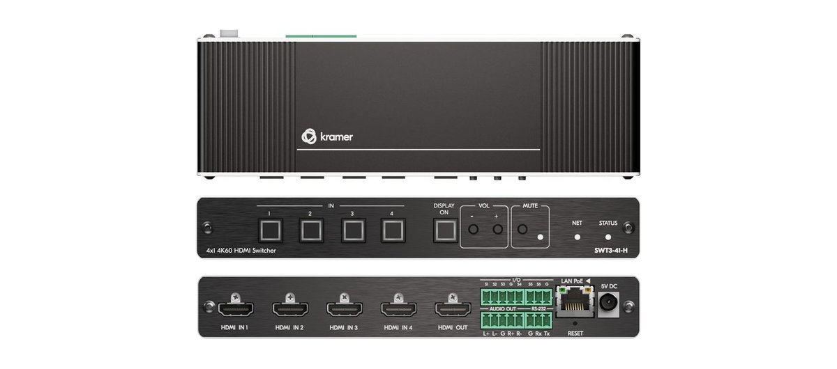 Kramer SWT3-41-H 4x1 4K60 HDMI Switcher product image