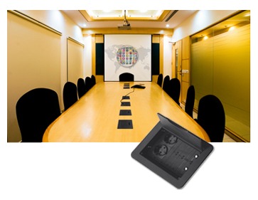 Kramer TBUS-1Axl Table Mount Modular Multi-Connection Solution - Tilt-Up Lid