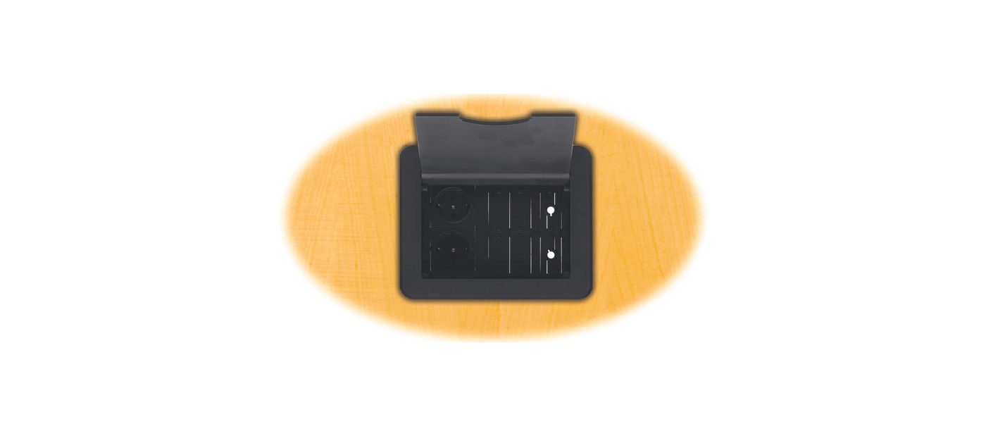 Kramer TBUS-1Axl Table Mount Modular Multi-Connection Solution - Tilt-Up Lid - view 4