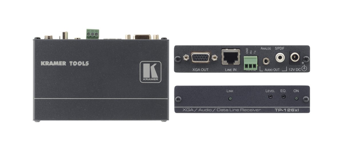 Kramer TP-126xl Computer Graphics Video, Stereo Audio & Bidirectional RS-232 over Twisted Pair Receiver with EDID
