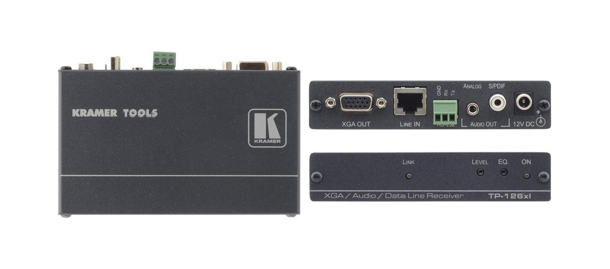Kramer TP-126xl Computer Graphics Video, Stereo Audio & Bidirectional RS-232 over Twisted Pair Receiver with EDID product image
