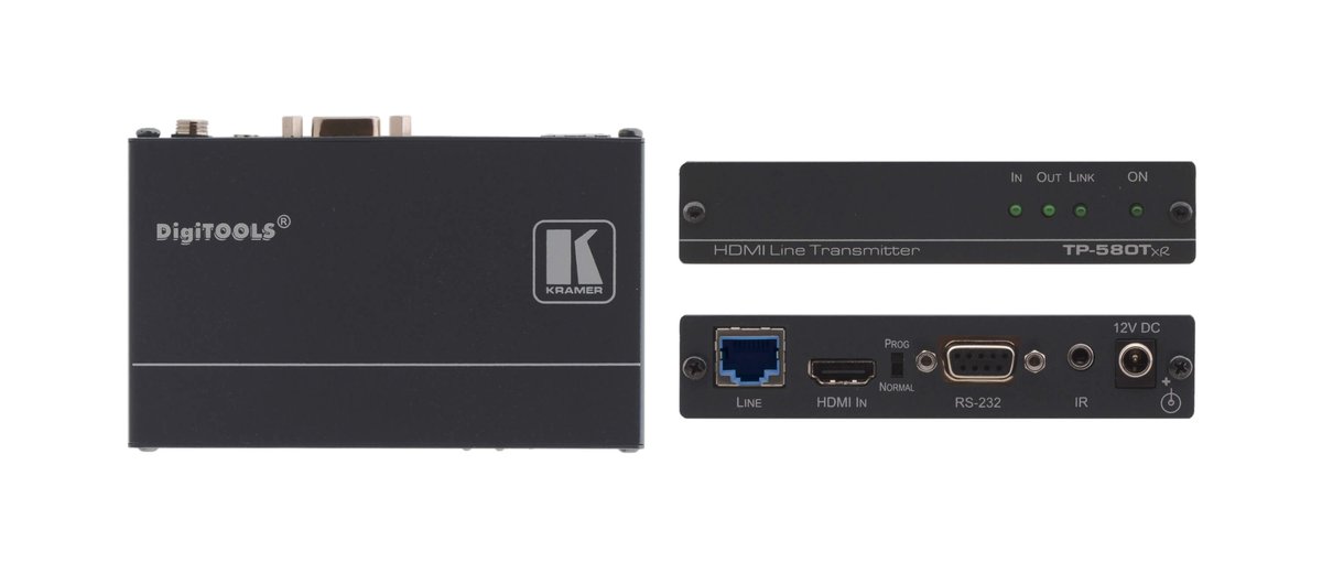 Kramer TP-580Txr 4K60 4:2:0 HDMI HDCP 2.2 Transmitter with RS-232 & IR over Extended-Reach HDBaseT