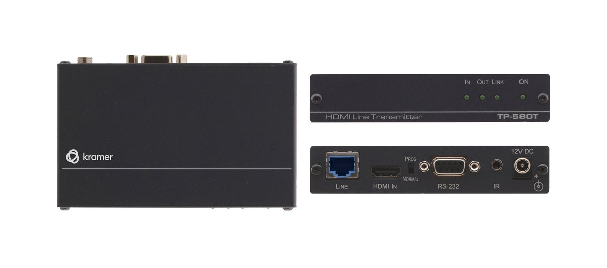 Kramer TP-580T 4K60 4:2:0 HDMI HDCP 2.2 Transmitter with RS-232 & IR over Long-Reach HDBaseT product image