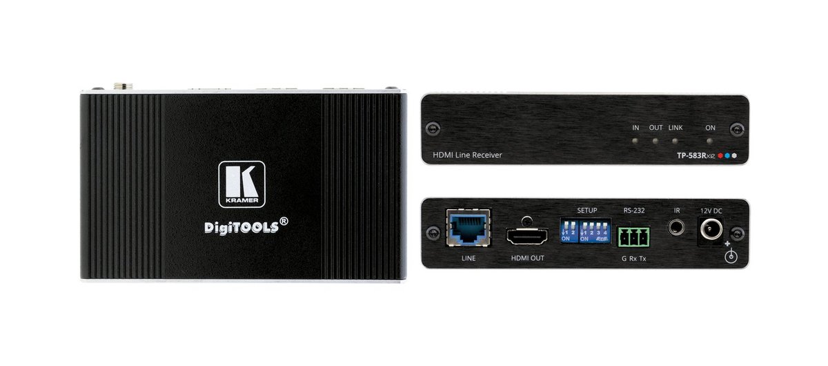 Kramer TP-583Rxr 4K HDR HDMI Receiver with RS-232 & IR over Extended-Reach HDBaseT