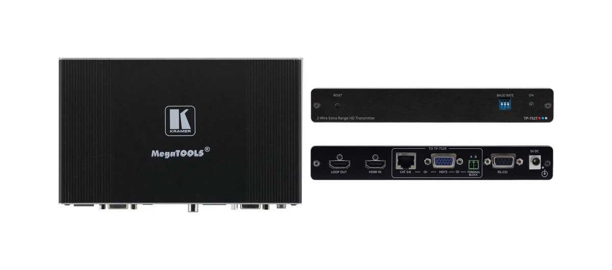 Kramer TP-752T HDMI Ultra-Reach Transmitter with RS-232 & Loop, over Any 2-Wire Cable (575)