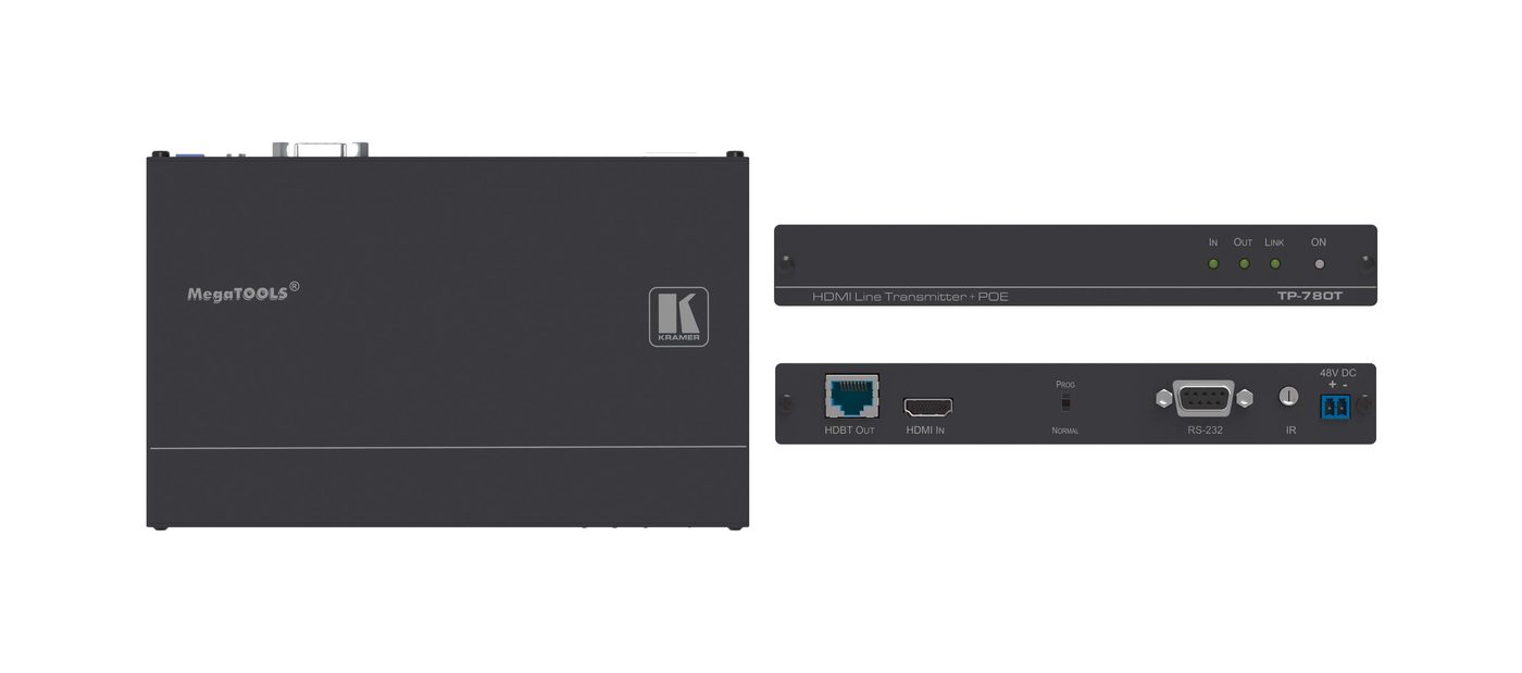 Kramer TP-780T 4K60 4:2:0 HDMI HDCP 2.2 PoE Transmitter with RS-232 & IR over Long-Reach HDBaseT product image