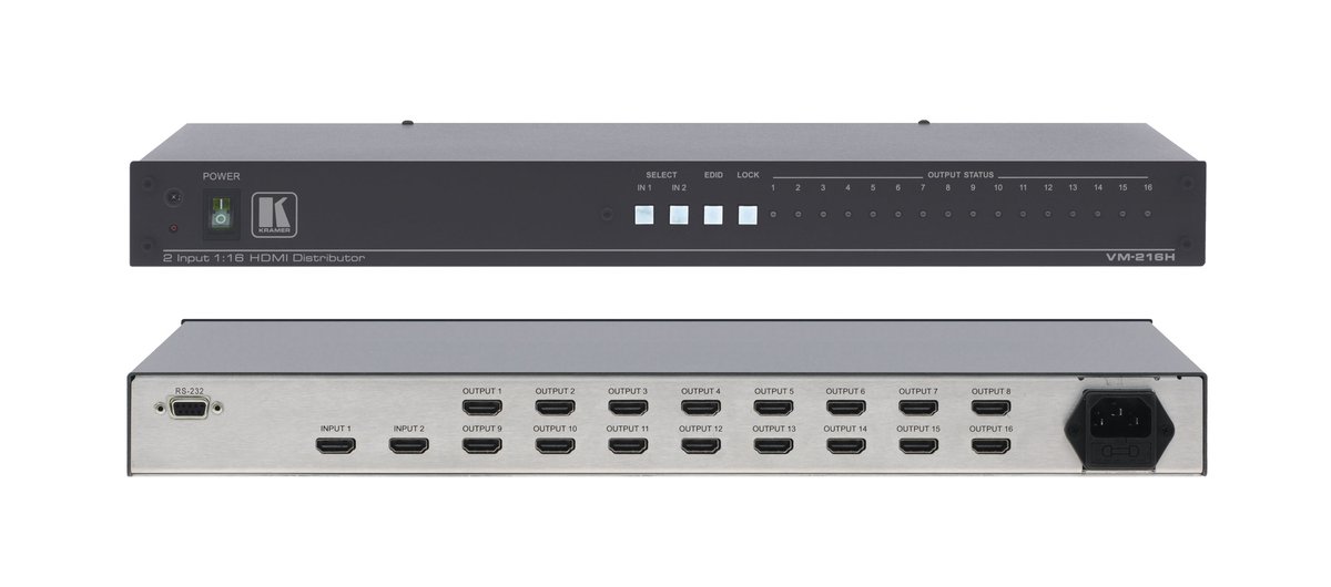 Kramer VM-216H 2x1:16 HDMI Switchable DA