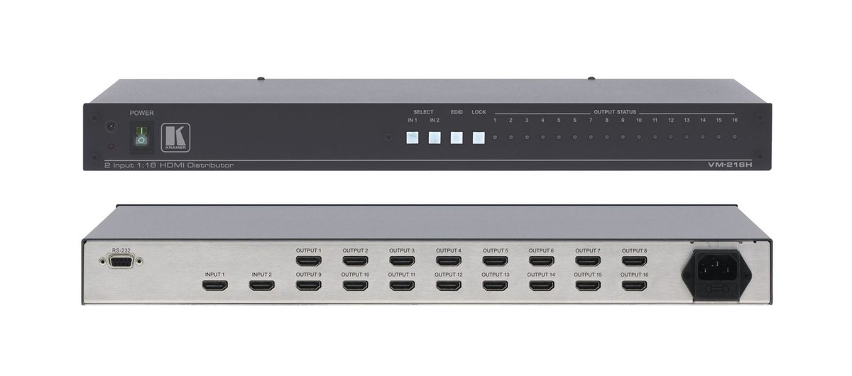 Kramer VM-216H 2x1:16 HDMI Switchable DA product image