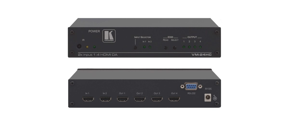 Kramer VM-24HC 2x1:4 Compact HDMI Switchable DA