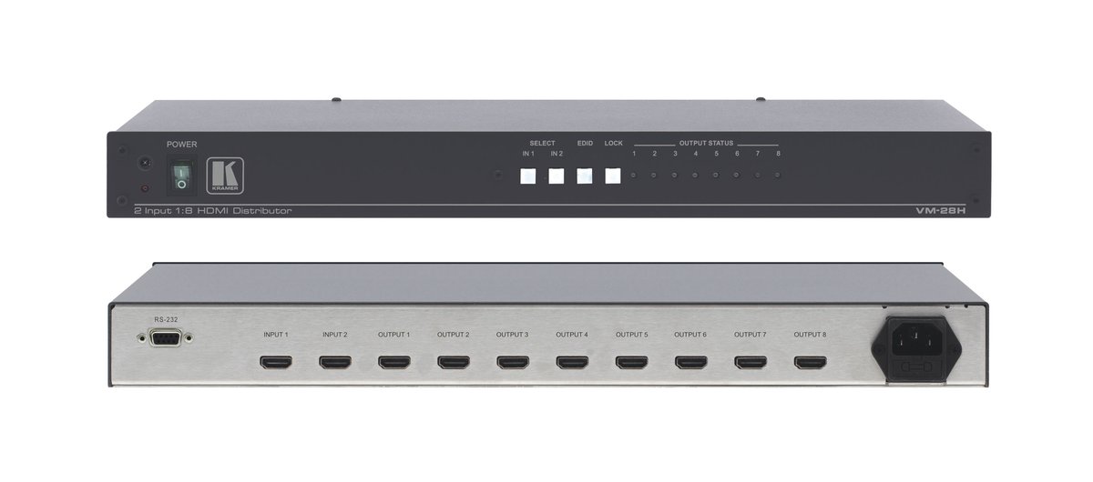 VM-28H 2x1:8 HDMI Switchable DA