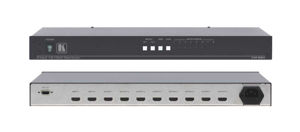 Kramer VM-28H 2x1:8 HDMI Switchable DA product image