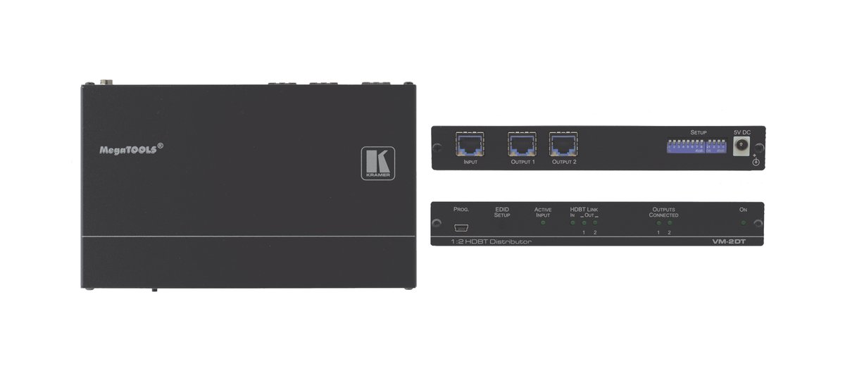 Kramer VM-2DT 1:2 4K60 4:2:0 Long-Reach HDBaseT DA