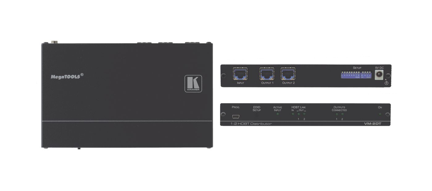 Kramer VM-2DT 1:2 4K60 4:2:0 Long-Reach HDBaseT DA product image
