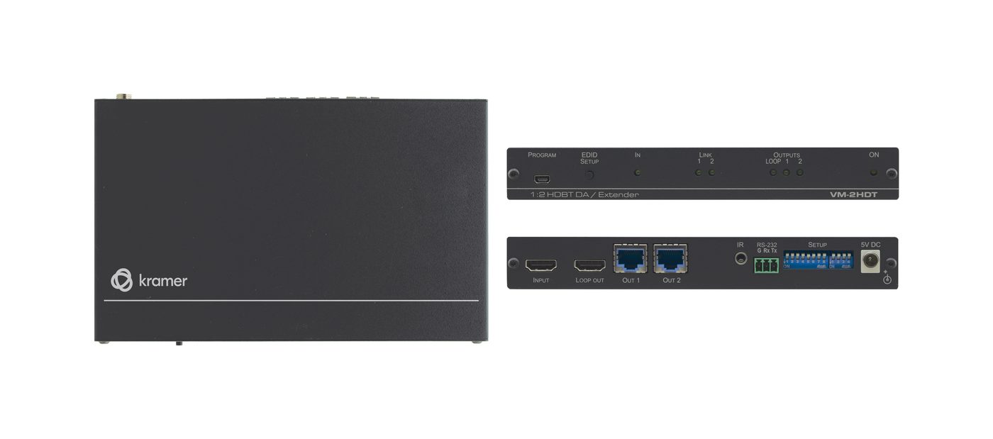 Kramer VM-2HDT 1:2+1 4K60 4:2:0 HDMI to Long-Reach HDBaseT DA product image