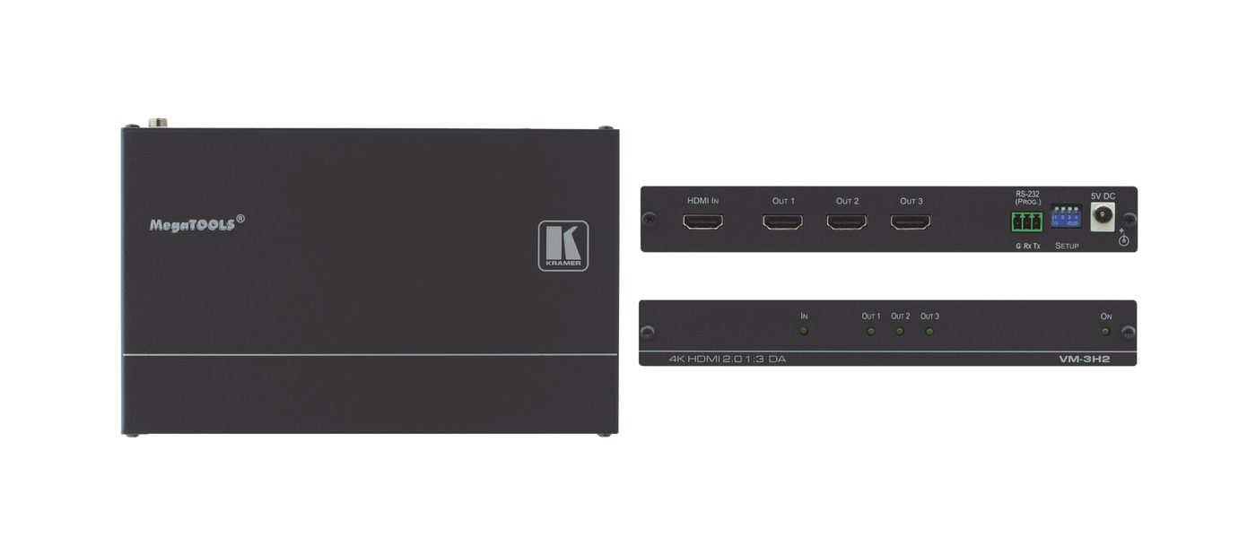 Kramer VM-3H2 1:3 4K HDR HDMI DA - view 2