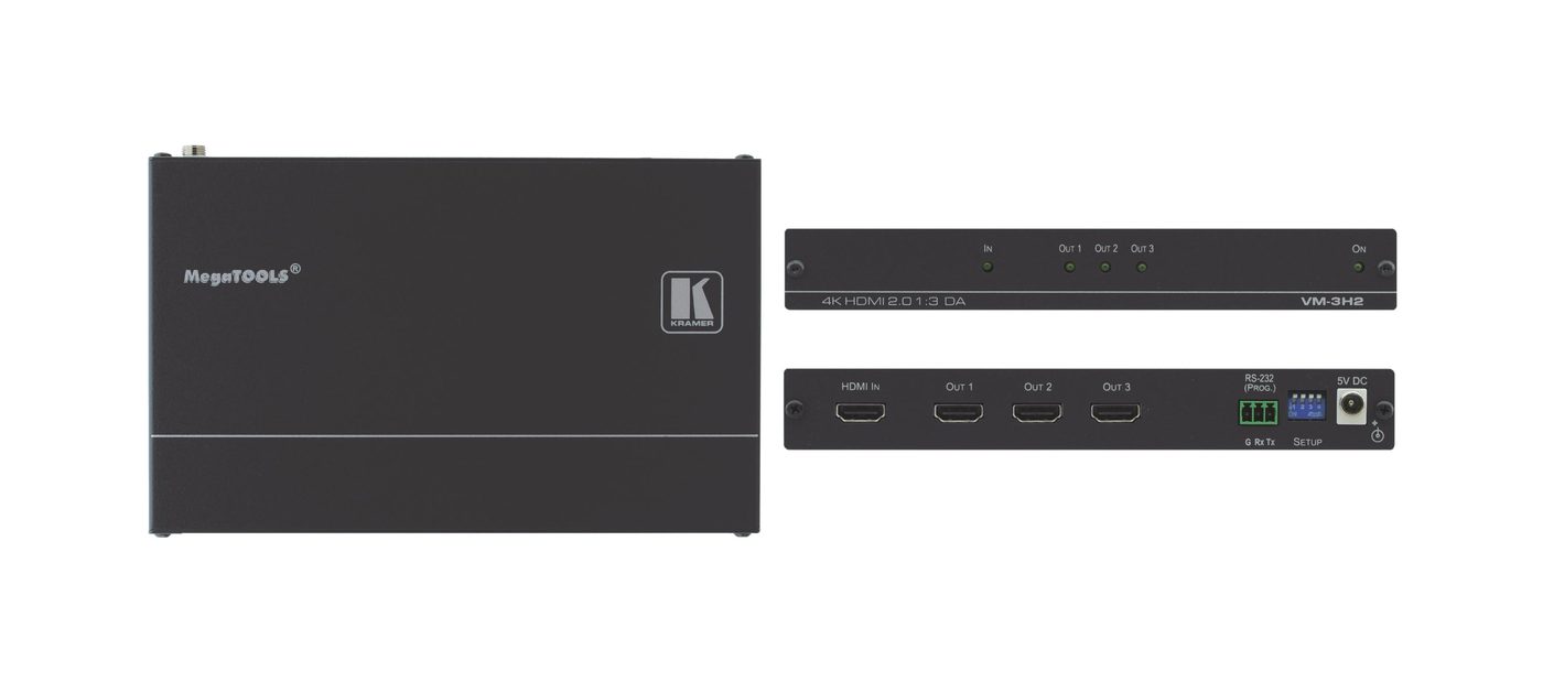 Kramer VM-3H2 1:3 4K HDR HDMI DA - view 3