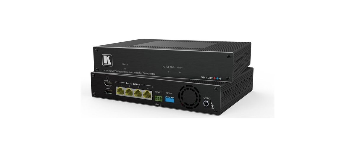 Kramer VM-4DKT 1:4 4K60 4:4:4 HDMI to Long-Reach DGKat 2.0 DA product image