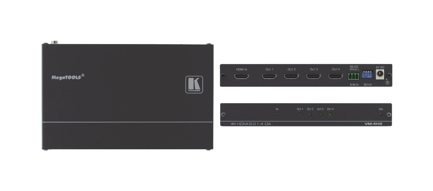 Kramer VM-4H2 1:4 4K HDR HDMI DA - view 2