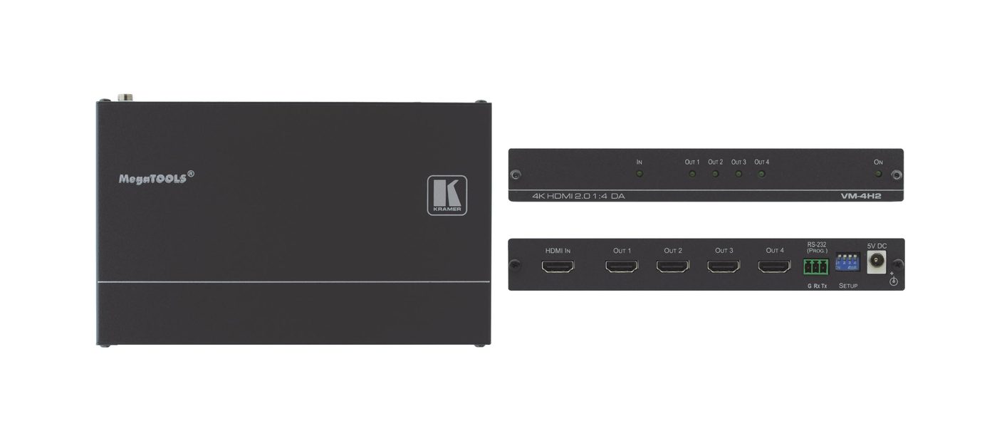 Kramer VM-4H2 1:4 4K HDR HDMI DA - view 3