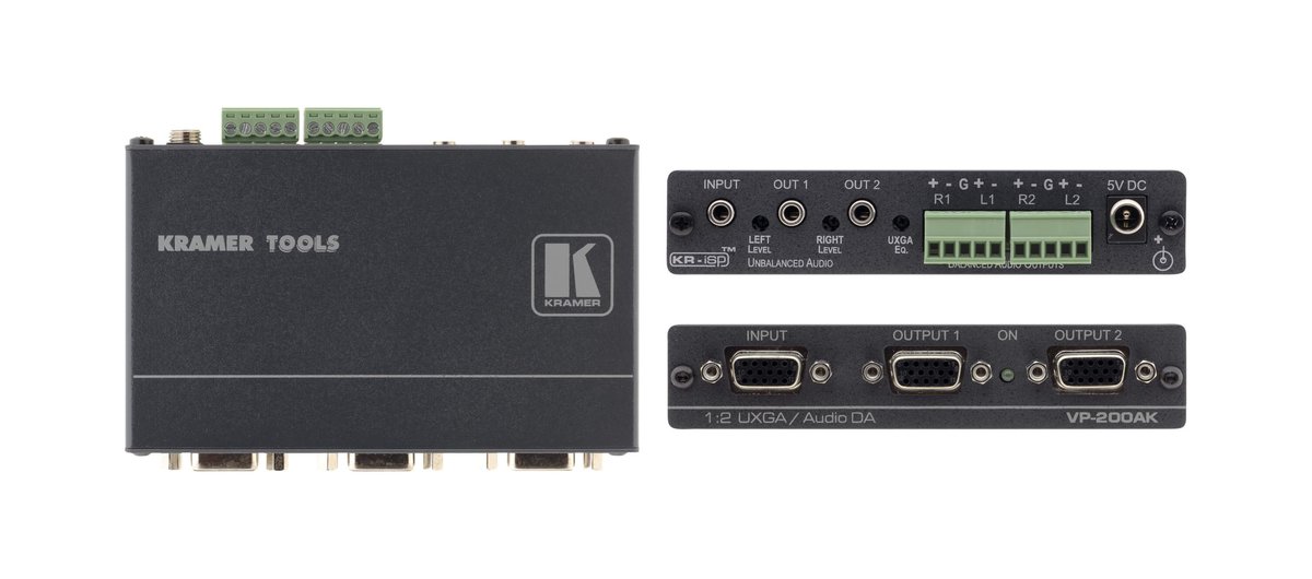 Kramer VP-200AK 1:2 Computer Graphics Video & Stereo Audio Distribution Amplifier