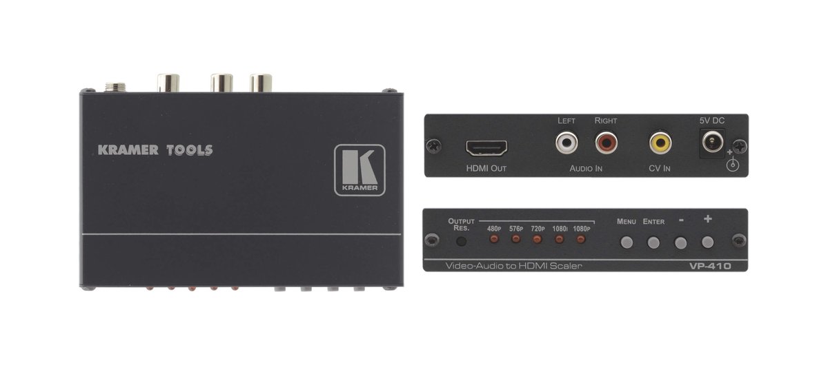 Kramer VP-410 Composite Video & Stereo Audio to HDMI Scaler