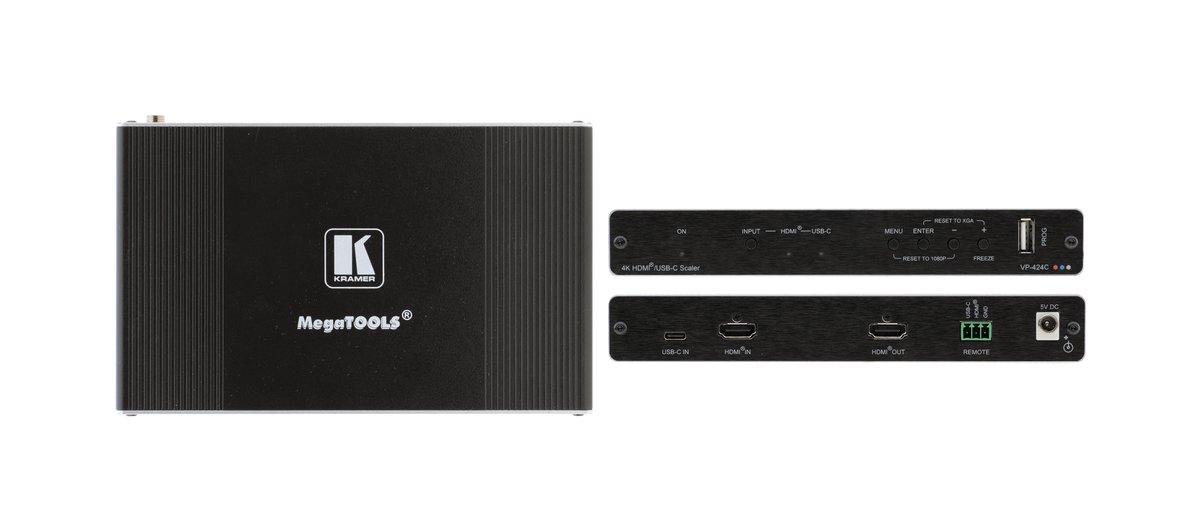 Kramer VP-424C 18G 4K HDMI ProScale Digital Scaler with HDMI and USB-C Inputs