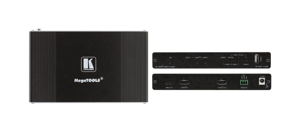 Kramer VP-424C 18G 4K HDMI ProScale Digital Scaler with HDMI and USB-C Inputs product image