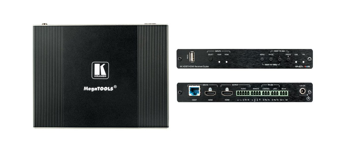 Kramer VP-427X 2x1 4K Auto-Switcher/Scaler Receiver over Long-Reach HDBaseT - view 2