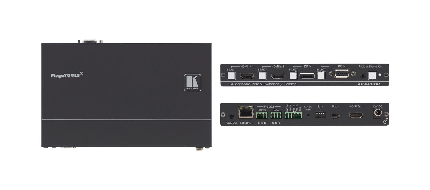 Kramer VP-429H2 4K60 4:4:4 HDMI, DisplayPort & VGA Scaler/Switcher Tool product image