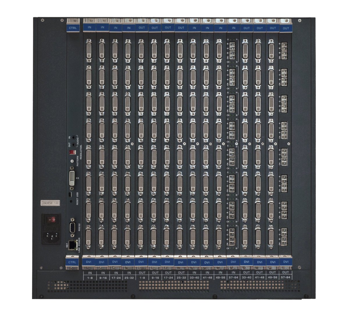 Kramer VS-6464DN-EM 8x8 to 64x64 Modular Multi-Format Managed Digital Matrix Switcher