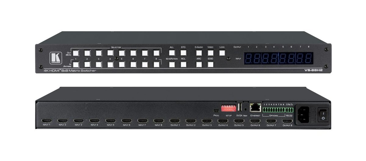 Kramer VS-88H2 8x8 4K60 HDMI Matrix product image