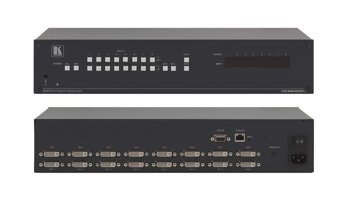 Kramer VS-88HDCPxl 8x8 DVI (HDCP) Matrix Switcher product image